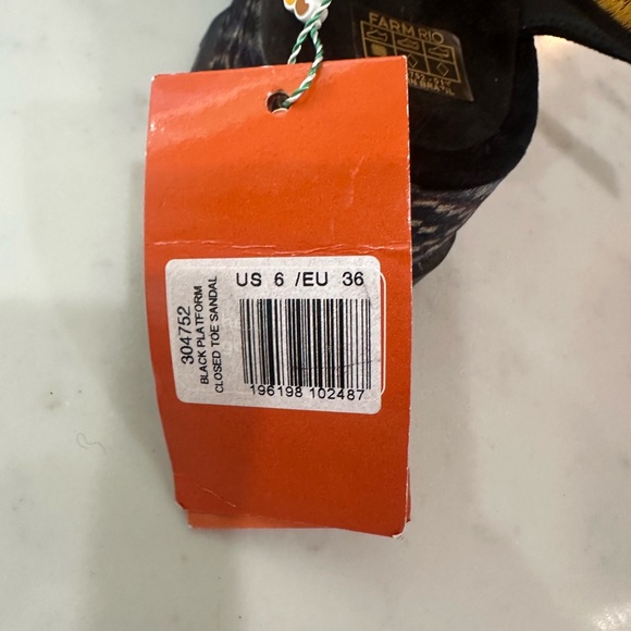 FARM Rio Black Multicolor Embroidered Sandals - Picture 8 of 10